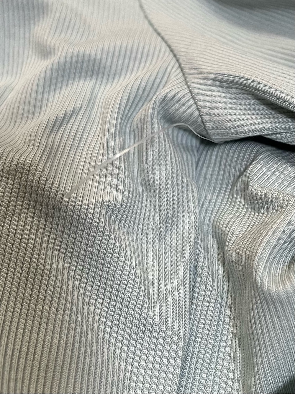Athleta Seafoam Green Signature Rib Square Neck Long Sleeve Top S - Picture 5 of 6